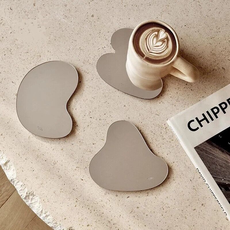 Jewelry Display Pad 3Pcs Acrylic Mirror Irregular Shaped Ring Earring Organizers