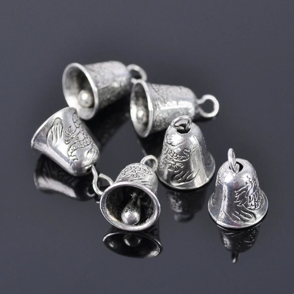 Fashion Pendants Beads 20Pcs Tibetan Gold Metal Alloy Non Ringing Bells 14x9.5mm