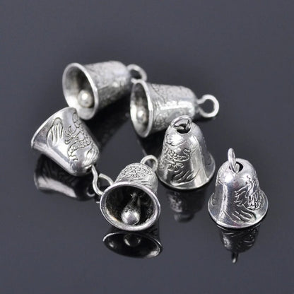 Fashion Pendants Beads 20Pcs Tibetan Gold Metal Alloy Non Ringing Bells 14x9.5mm