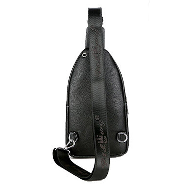 Men's Genuine Leather Crocodile Sling Backpack Crossbody Chest Bag Shoulder Bag