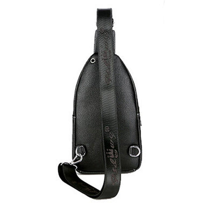 Men's Genuine Leather Crocodile Sling Backpack Crossbody Chest Bag Shoulder Bag