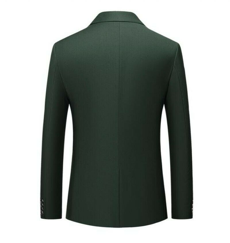 Men's Blazer Jacket One Button Slim Fit Business Long sleeve Casual Coat New @