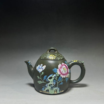 Chinese Yixing Zisha Clay Handmade Exquisite Teapot （秦权 底款：金鼎商标）