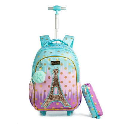 Children school Backpack Bag School Backpack Schoo Bag Wheels Kids Travel Bags