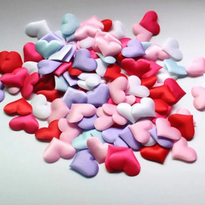 Wedding Party Decoration 100Pcs Padded Fabrics Throwing Petals Love Heart Decors