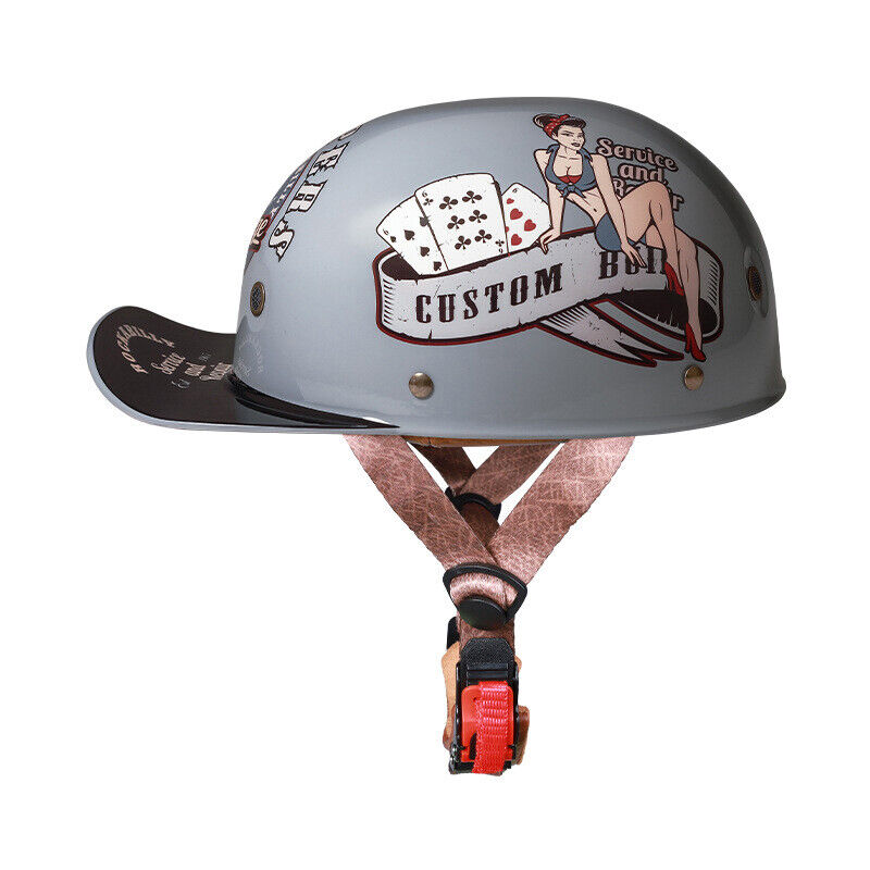 Motorcycle Helmet Motorcycle Half Helmet Baseball Cap Men Women Xmas Gift