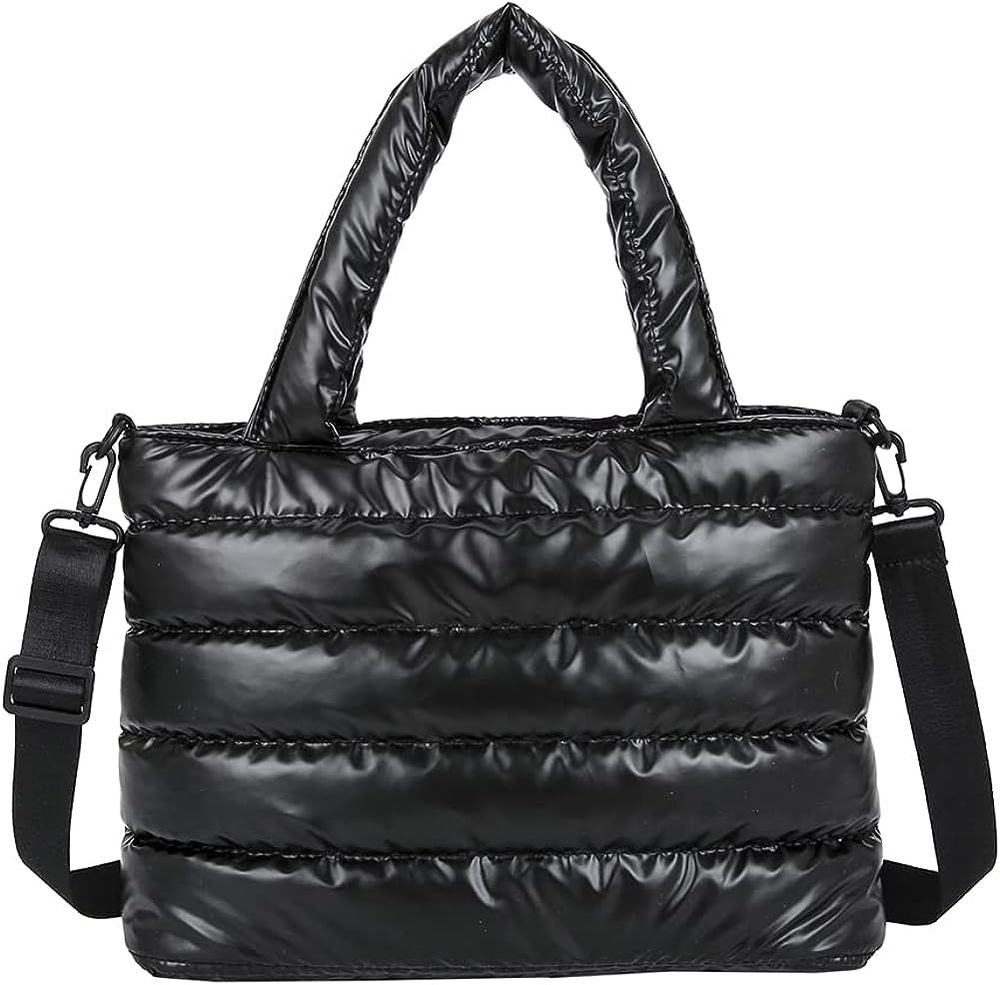 YFGBCX Puffer Tote Bag for Women Quilted Puffy Handbag Lightweight Winter Down