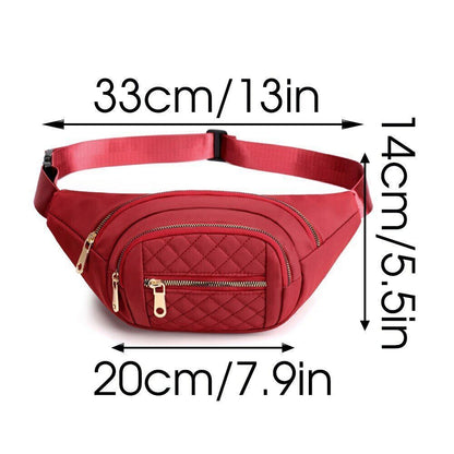 Oxford Cloth Waterproof Belt Bags Crossbody Chest Bag Fashion Banana Hip Purse