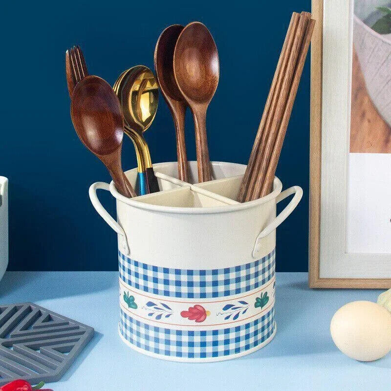 Chopsticks Holders Metal Ins Vintage Drying Rack Utensil Cutlery Tube Organizers