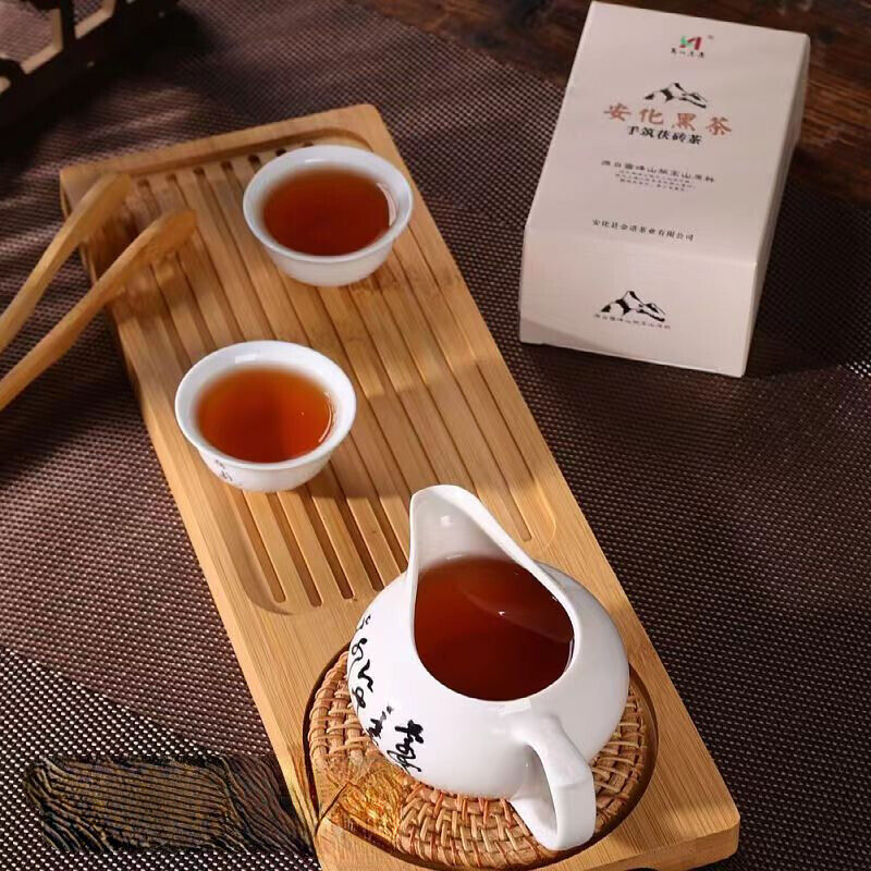 200g Anhua Dark Tea Brick Fuzhuancha Hunan Black Tea Handmade Organic Dark Tea