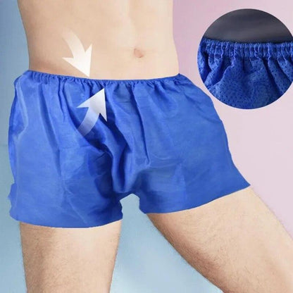 100 Pcs Disposable Exam Shorts Medical Patient Exam Wear Short Non Woven Elastic