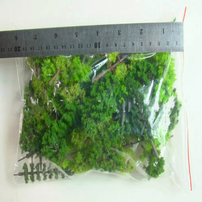 Miniature Trees Models 30Pcs Mixed Wire & Plastic Landscape Train Layout Scenery