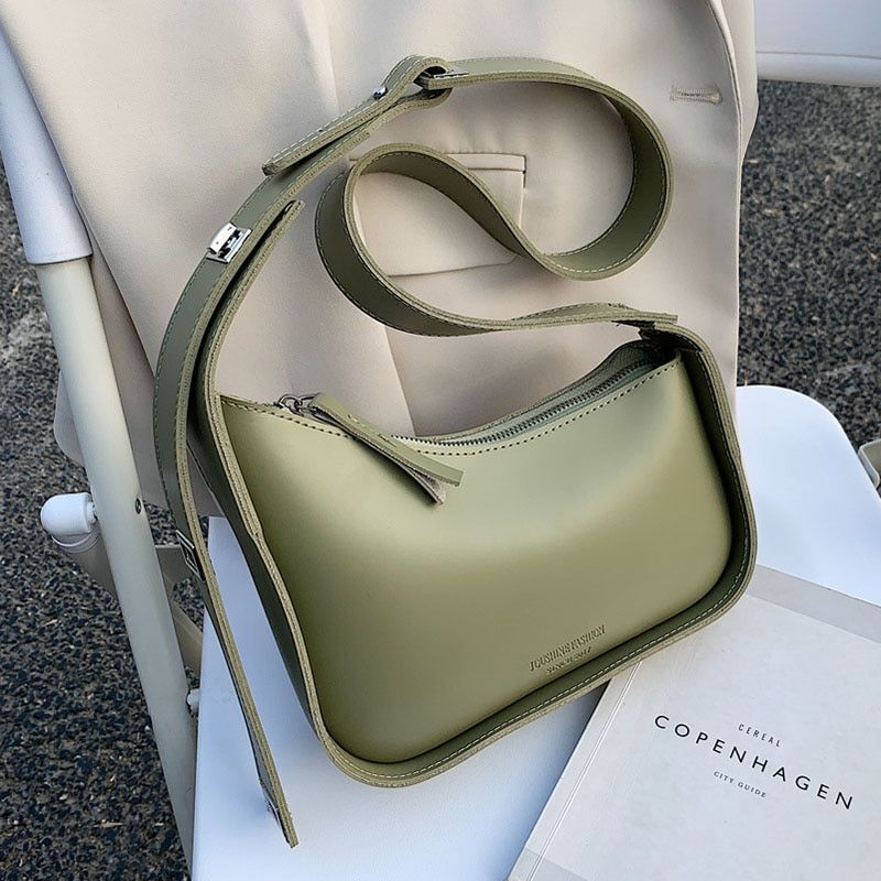 Irregular Square Design Small Shoulder Bag Synthetic Leather Underarm Crossbody