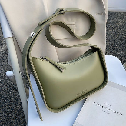 Irregular Square Design Small Shoulder Bag Synthetic Leather Underarm Crossbody