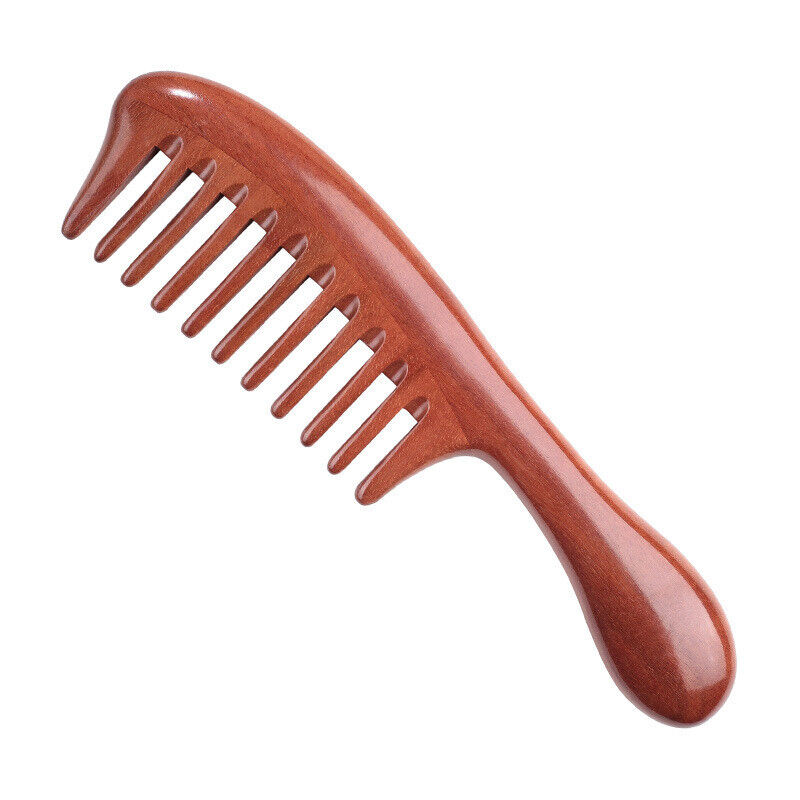 Natural Wide Toothed Comb Red Sandal Wood Comb Curly HairComb SPA Massage Comb
