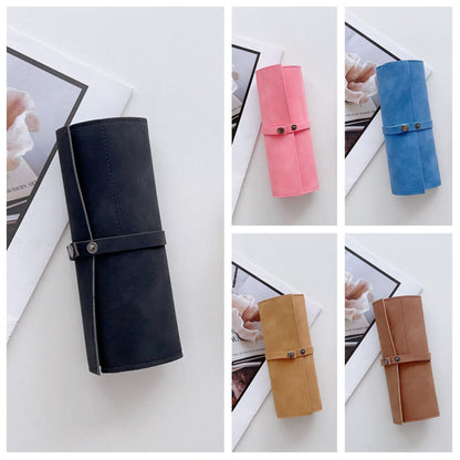 Watch Cases 5 Slots Vintage Frosted Leather Display Roll Travel Organizers Pouch