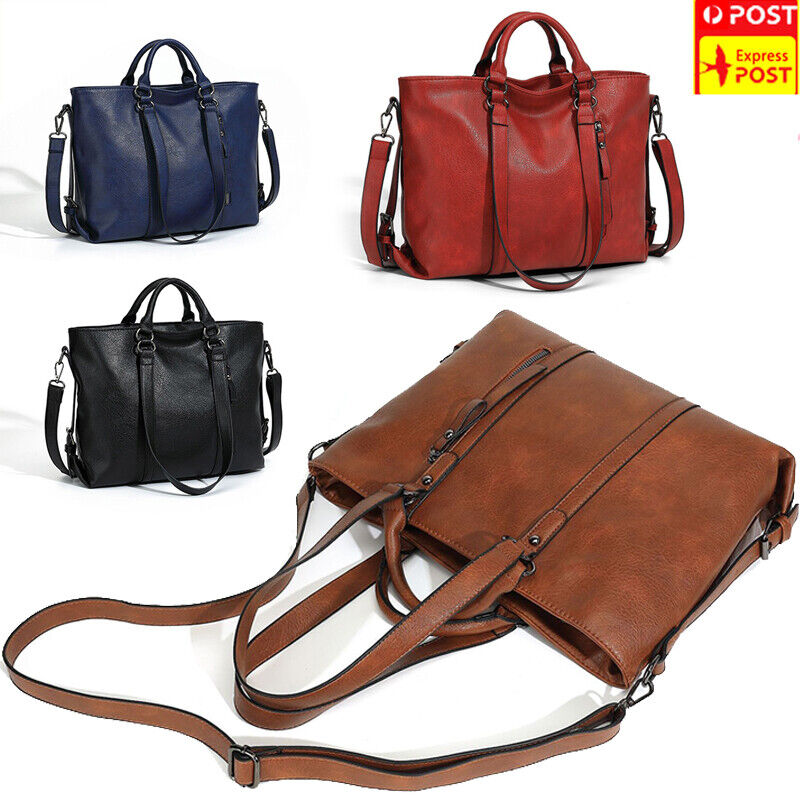 Soft Leather Handbag Shoulder Bag Crossbody Satchel Large Capacity Messenger Bag