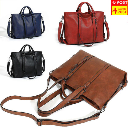 Soft Leather Handbag Shoulder Bag Crossbody Satchel Large Capacity Messenger Bag