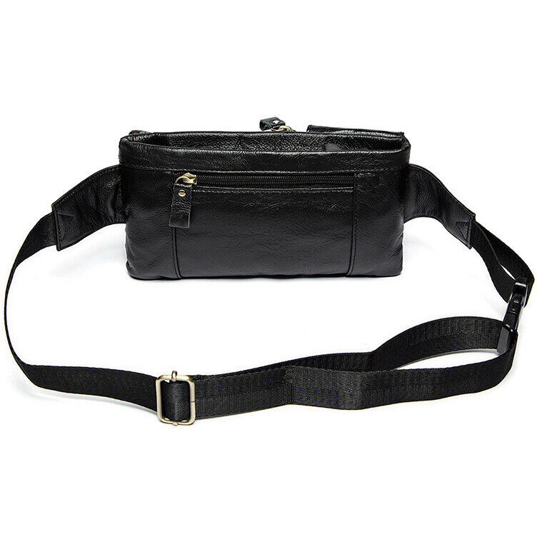 Retro Men's Real Leather Fanny Waist Pack Bag One Strap Backpack Sling Chest Bag