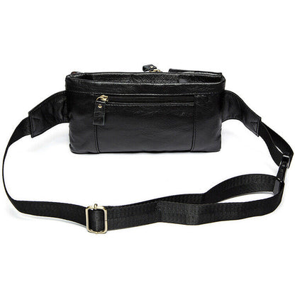 Retro Men's Real Leather Fanny Waist Pack Bag One Strap Backpack Sling Chest Bag