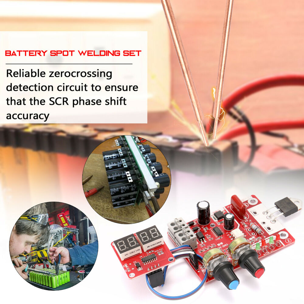 Digital Display Spot Welder time Control Board 100A Updating Current Controller