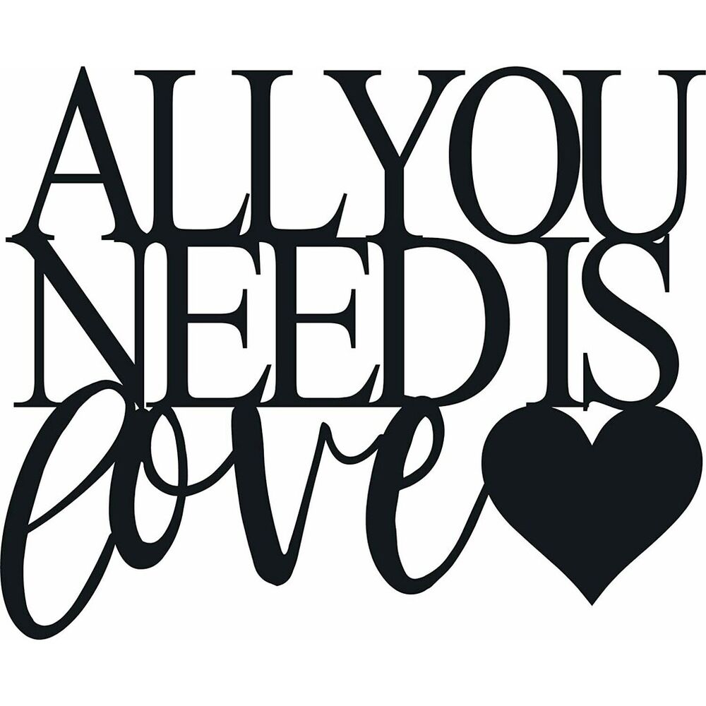 Metal Wall Art - All You Need Is Love Wrought Iron Crafts Ornaments Artwork