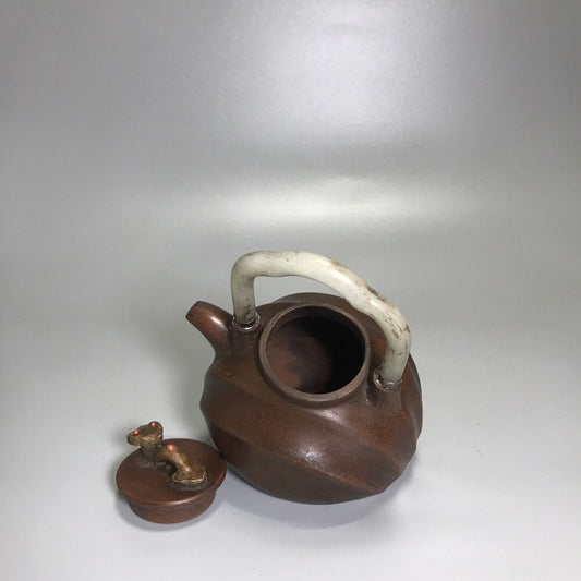 vintage chinese yixing purple clay teapot zisha ceremony carving Collectible art
