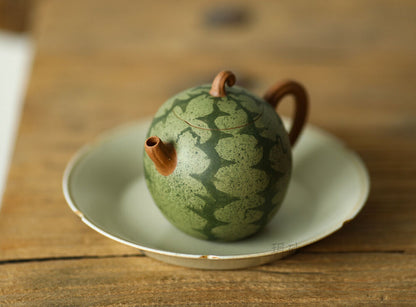 170cc chinese Yixing Handmade Zisha Duan clay Teapot Watermelon GongFu Tea Pot