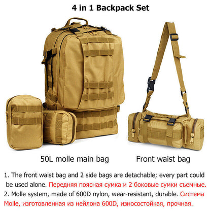 Tactical Backpack Men's Military Backpack Sport Bag Hiking Army Camping Bags