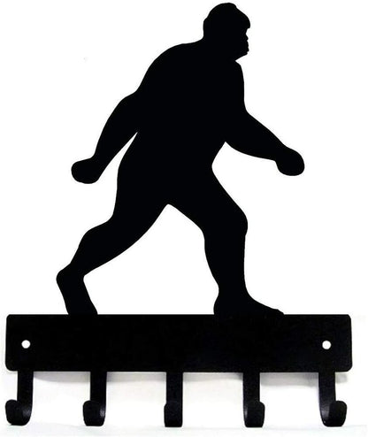 Bigfoot Key Rack Hanger - 6 Inch Wide/9 Inch Wide Metal Wall Art