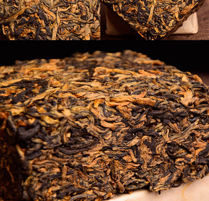 400 Years Ancient Tree Golden Buds Dian Hong Yunnan Black Tea Brick Red Tea 250g