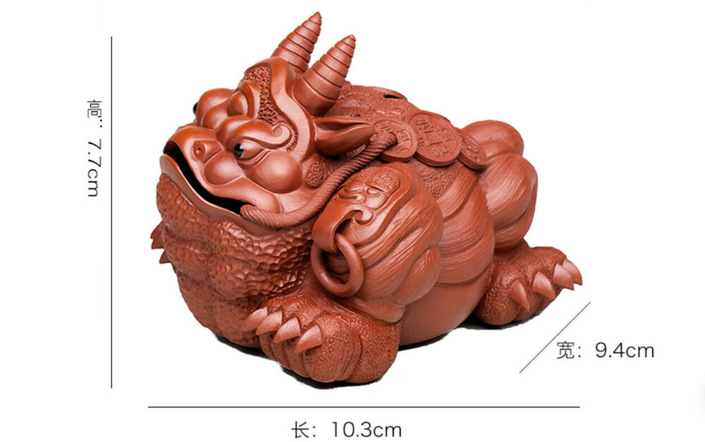 Chinese Yixing Handmade Zisha Clay Niu Jiao Jin Chan tea Pet Gongfu Tea Pet