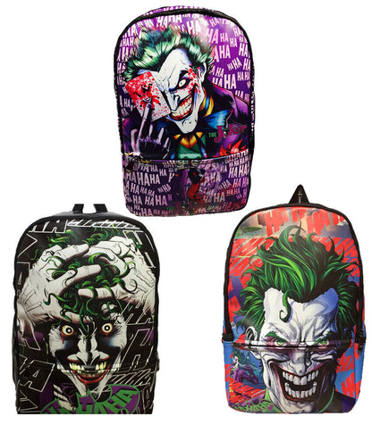 The Joker Black Red Purple Shoulder Bag Backpack DC Comics Schoolbag Exclusives