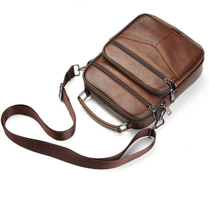 Men Genuine Leather Handbag Male Shoulder Bag Cowhide Leather Bag Men's Tote