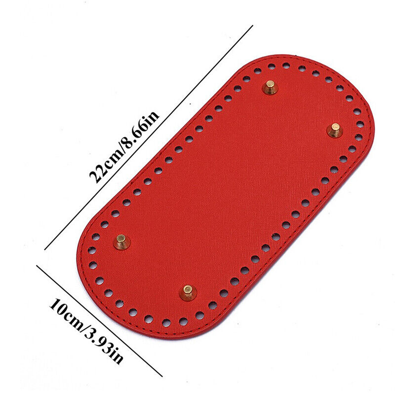 22*10cm Long Bottom for Knitted Bag Leather Bag Base Handmade Bottom With Holes