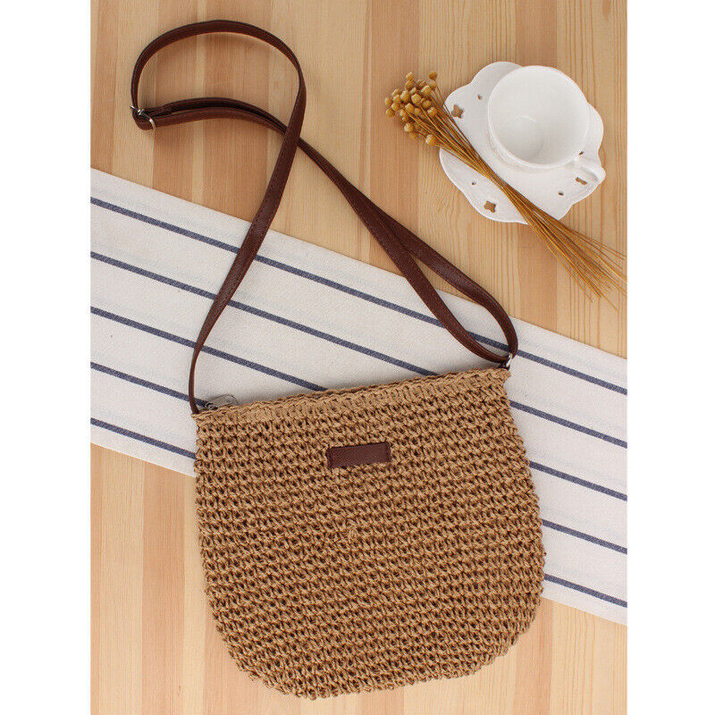 New Womens Summer Messenger Casual Straw Bag Korean Crossbody Beach Bag