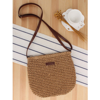 New Womens Summer Messenger Casual Straw Bag Korean Crossbody Beach Bag