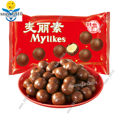 24 Bags X 25g Liangfeng Mylikes Chocolate Chinese Snack Food 梁丰麦丽素夹心巧克力