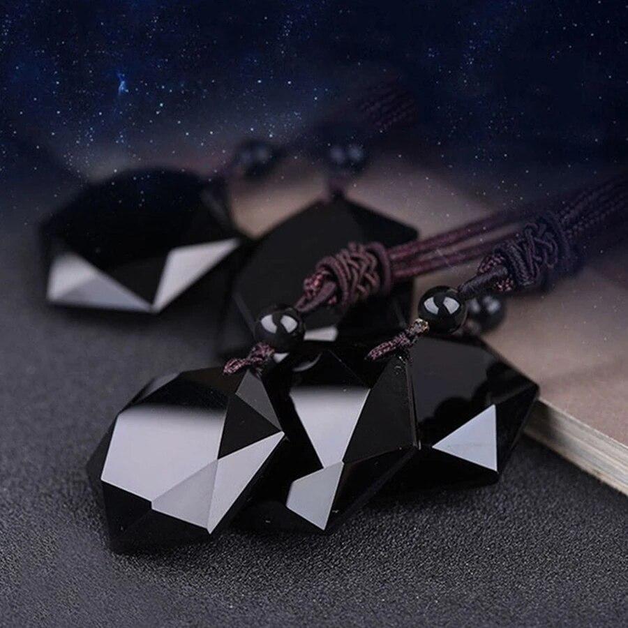 Blue Goldstone Hexagram Talisman Pendant Healing Reiki Women Men Necklace Gifts
