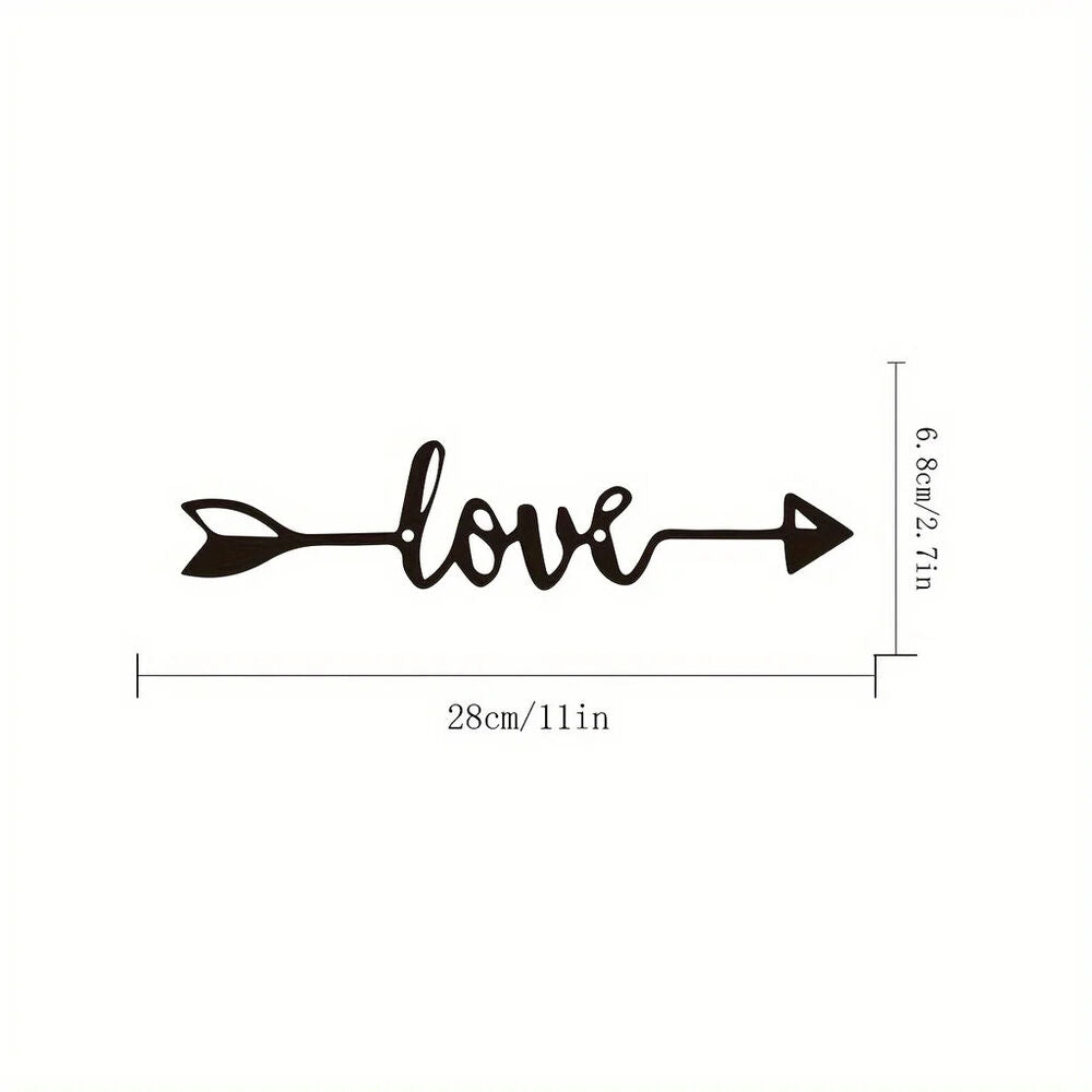 1pc Cutout Sculpture Arrow Sign Rustic Wall Art Decoration Word Sign Decor