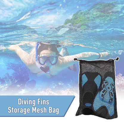 1X Swimming Fins Mesh Storage Bag Diving Mask Swimming Beach Bundle Pocket