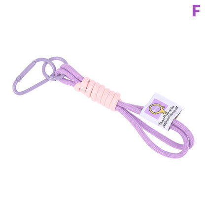 1Pc Braid Lanyard Phone Strap Carabiner Cord Bag Hanging Rope Keychain Pendant