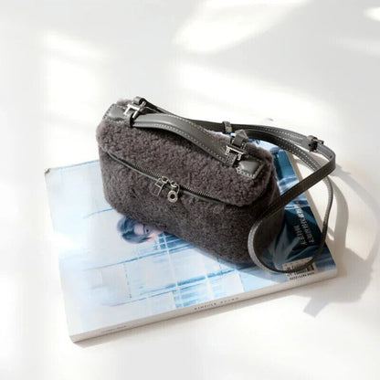 Lunch Box Bags Autumn Winter Lamb Wool Bag High Quality Fashion Mini Handbags