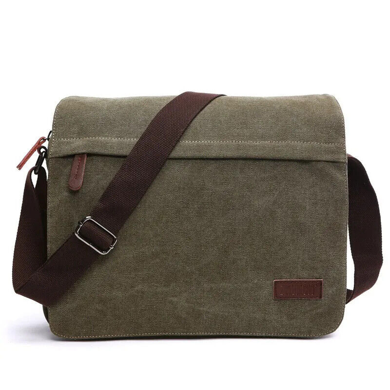 Solid vintage Canvas Messenger Satchel Bags Shoulder Bag Men