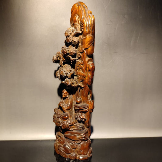 vintage carved wooden buddha statue monk wood home decor decorative sculpture