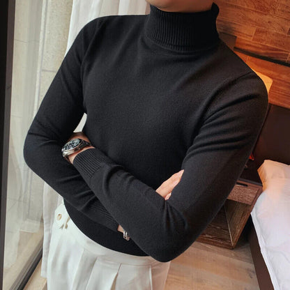 Men Winter Sweater Pullover Knitwear Turtleneck Men Knitwear Shirt