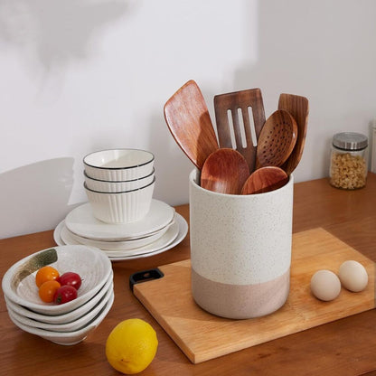 Ceramic Kitchen Utensil Holder for Countertop Organizer Cooking Home Decoration