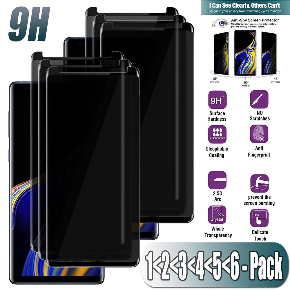 For Samsung Galaxy Note 9 Glossy Slim Privacy Tempered Glass Screen Protector