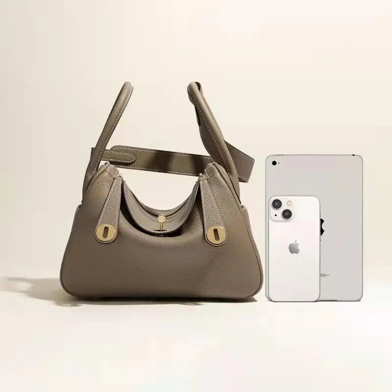 Pillow Handbags Tote Bag Women Golden Lock Soft Cow Genuine Shoulder Crossbody