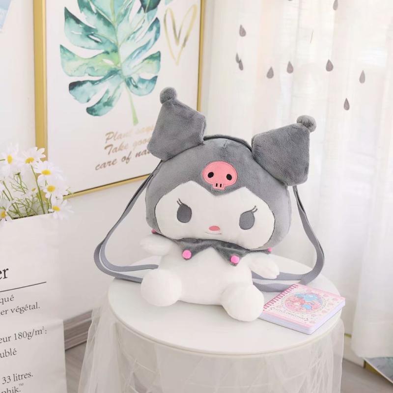 Cinnamoroll Plush Shoulder Bag Girls Cute Kuromi Backpack Handbag Birthday Gift